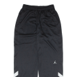 AIR JORDAN Mens Track Pants Black Wide-Leg L W28 L29 For Cheap