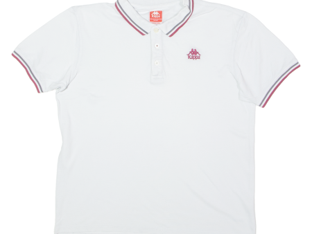 KAPPA Mens Polo Shirt White M Fashion