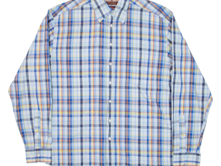 ABERCROMBIE & FITCH Mens Shirt Blue Check Long Sleeve M on Sale