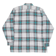 CASUAL LAND Mens Flannel Shirt Grey Check Long Sleeve L on Sale