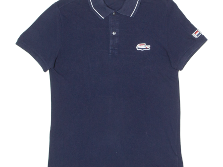 LACOSTE Netherlands Mens Polo Shirt Blue XS Cheap