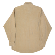 CAMEL COLLECTION Mens Plain Shirt Beige Long Sleeve M For Cheap