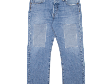 LEVI S 501 Jeans Customised Mens Blue Regular Straight W34 L27 Hot on Sale