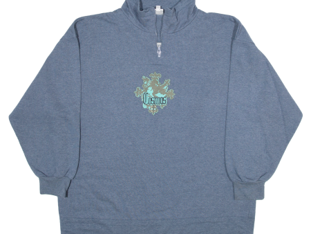 CHARLES VOGELE Cosmos Mens Sweatshirt Blue 1 4 Zip XL Online