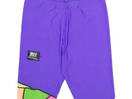 FRANK SHORTER Mens Sports Shorts Purple Slim 90s M W26 Online now