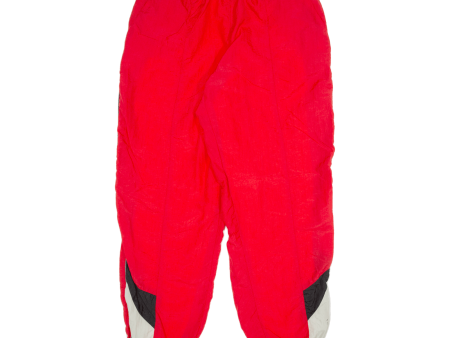 SCHINDLER Mens Track Pants Red 90s Tapered L W30 L32 Online Sale