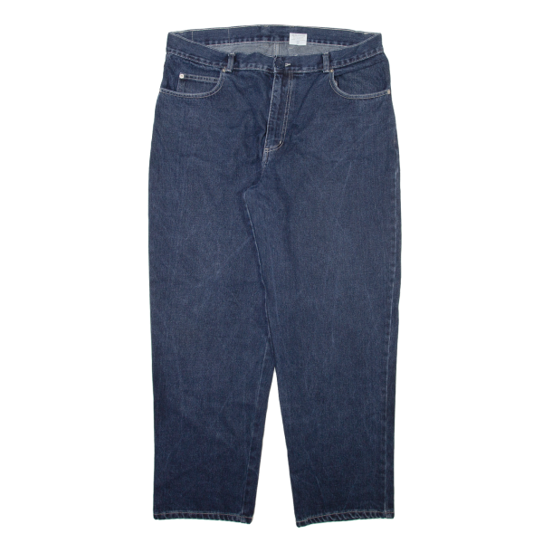 TRACK Mens Jeans Blue Regular Straight W37 L30 on Sale