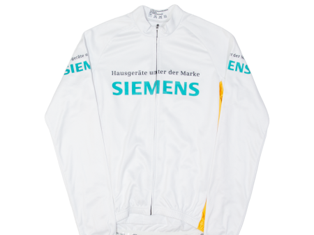 89 SPORT Cycling Full Zip Mens Jersey White Long Sleeve M For Sale