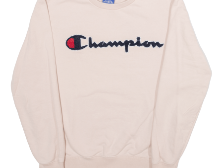 CHAMPION Womens Sweatshirt Pink S on Sale