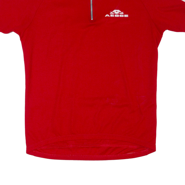 AESSE Cycling Mens Jersey Red 1 4 Zip L For Sale