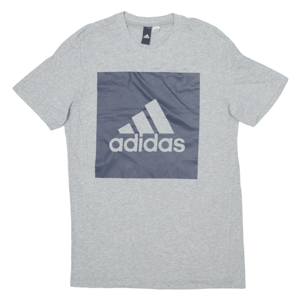 ADIDAS Mens T-Shirt Grey M Fashion