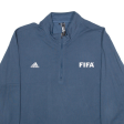 ADIDAS FIFA Mens Sweatshirt Blue 1 4 Zip 2XL Online