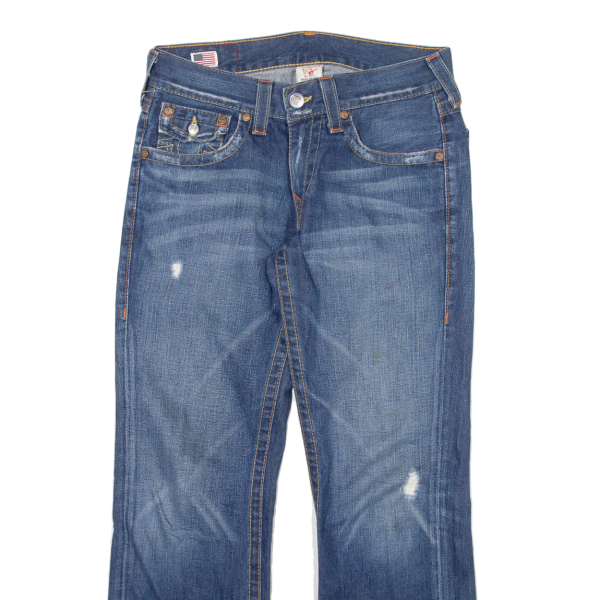 TRUE RELIGION Distressed Womens Jeans Blue Regular Bootcut W31 L30 Online Hot Sale