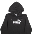 PUMA Womens Black Hoodie UK 10 Online Hot Sale