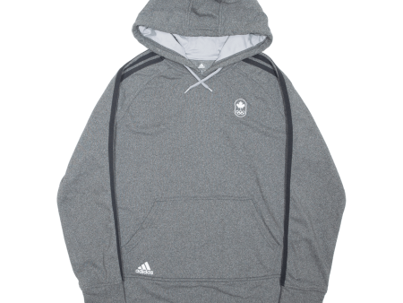 ADIDAS Boys Grey Hoodie L Supply