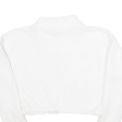 ADIDAS Cropped Womens Sweatshirt White UK 8 For Sale