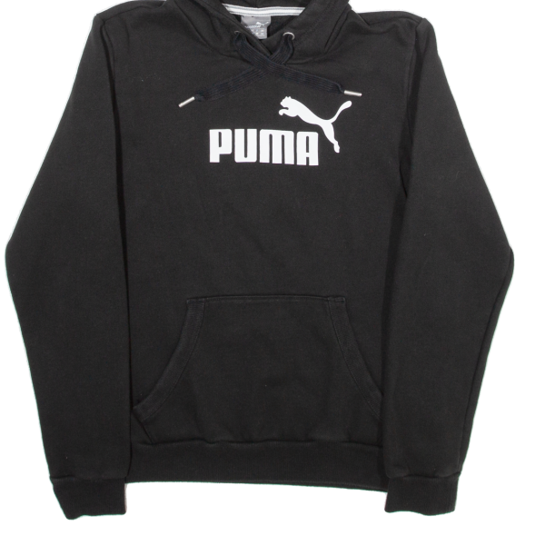 PUMA Womens Black Hoodie UK 10 Online Hot Sale