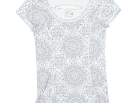 CHAMPION ATHLETIC Mandalas Womens Printed Top White XS Supply