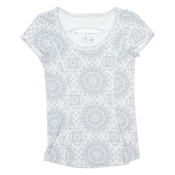 CHAMPION ATHLETIC Mandalas Womens Printed Top White XS Supply