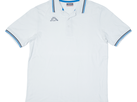 KAPPA Mens Polo Shirt White L For Cheap