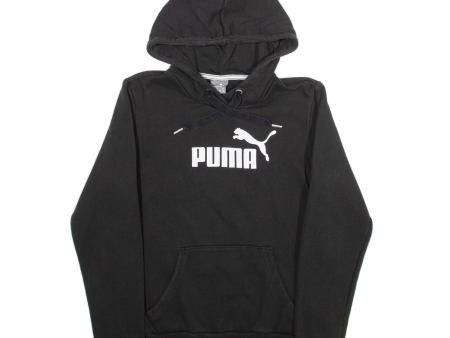 PUMA Womens Black Hoodie UK 10 Online Hot Sale