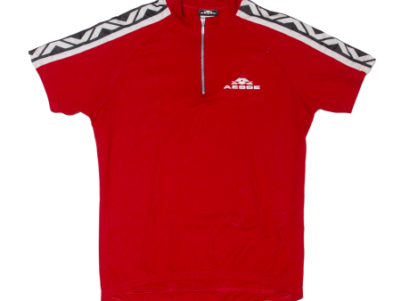 AESSE Cycling Mens Jersey Red 1 4 Zip L For Sale