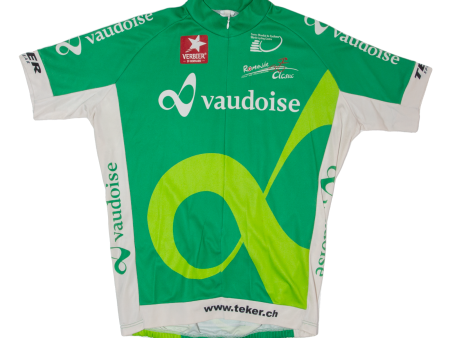 VAUDOISE Cycling Mens Jersey Green 1 2 Zip XL For Cheap