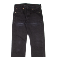 LEVI S 501 Jeans Mens Black Regular Straight W33 L34 For Sale