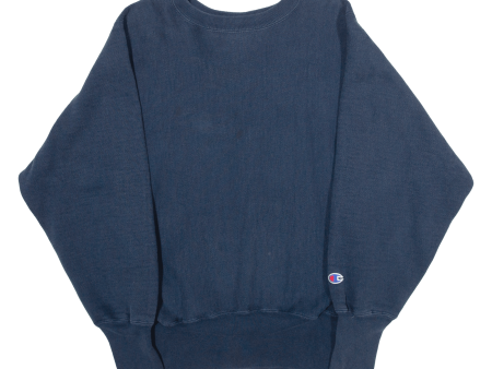 CHAMPION REVERSE WEAVE Mens Sweatshirt Blue S For Cheap