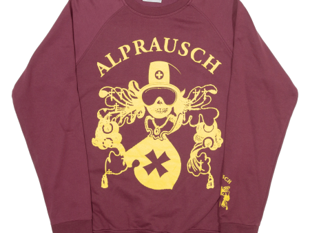 ALPRAUSCH Mens Sweatshirt Maroon XL For Sale