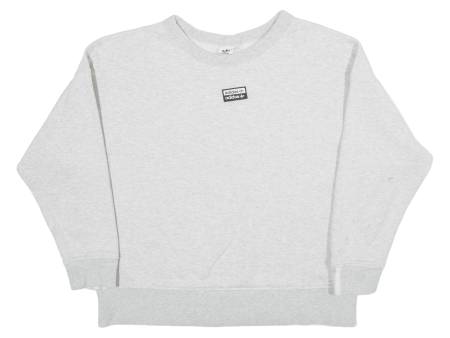 ADIDAS Womens Sweatshirt Grey UK 16 Sale