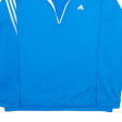 ADIDAS Mens Sweatshirt Blue 1 4 Zip L For Discount