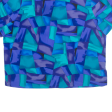 FLAGG ECT Womens Printed Blouse Blue 90s Crazy Pattern L on Sale