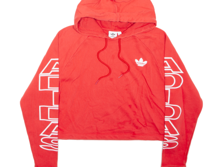 ADIDAS Cropped Womens Red Hoodie UK 8 Online now