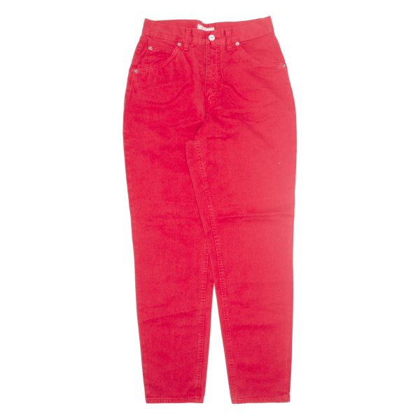 VALENTINO Womens Jeans Red Relaxed Tapered W28 L32 Online Hot Sale