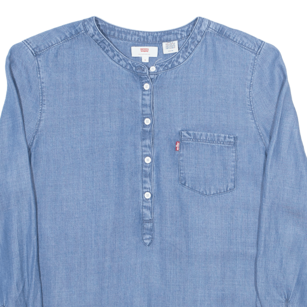 LEVI S Womens Blouse Shirt Blue Long Sleeve XXS Supply