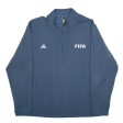 ADIDAS FIFA Mens Sweatshirt Blue 1 4 Zip 2XL Online