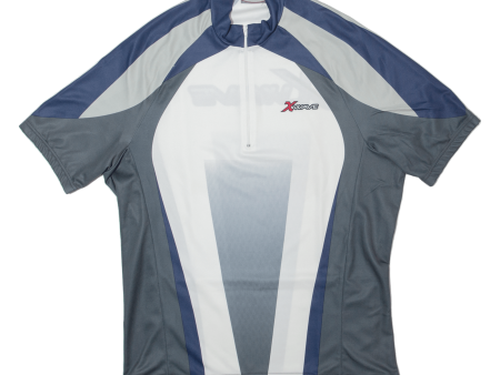 X WAVE Cycling Shirt Mens Jersey Grey 1 4 Zip L Supply