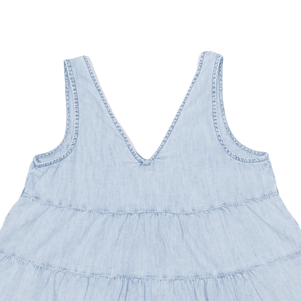 GAP Womens Smock Top Blue V-Neck Sleeveless XS Online Hot Sale