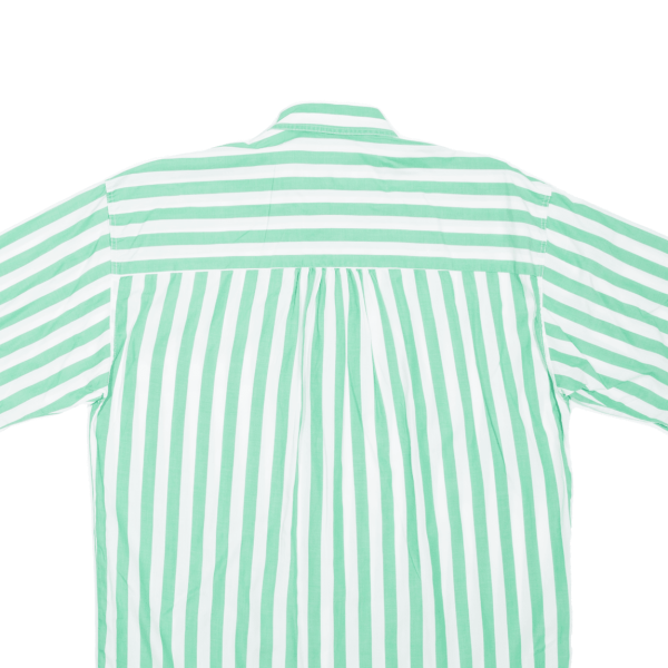 ARTIGIANO Mens Shirt Green Striped S Supply