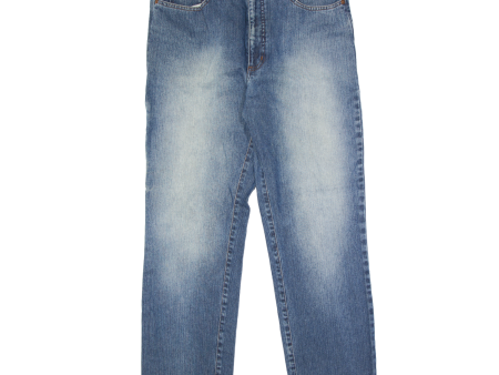 GUESS Jeans Blue Denim Classic Straight Stone Wash Mens W32 L29 For Cheap