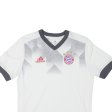 ADIDAS FC Bayern Munchen Boys T-Shirt White V-Neck M For Sale