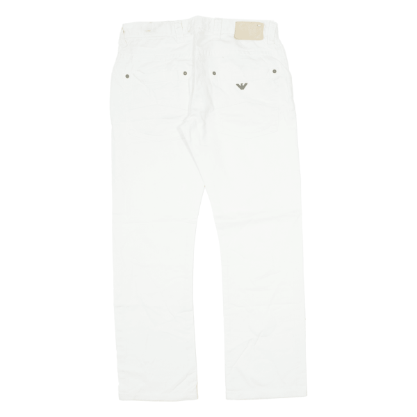 ARMANI JEANS Womens Jeans White Regular Straight W32 L30 Supply