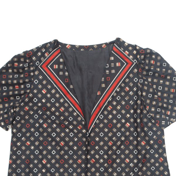 Womens Printed Blouse Black Geometric M Supply