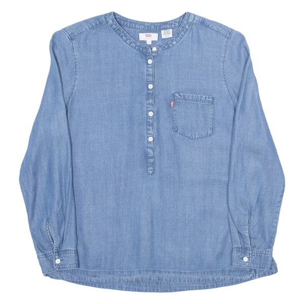 LEVI S Womens Blouse Shirt Blue Long Sleeve XXS Supply