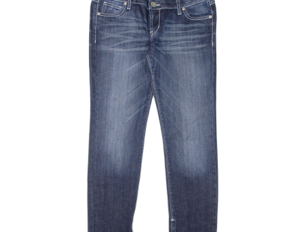 GUESS Womens Jeans Blue Slim Straight Stone Wash W30 L28 Discount