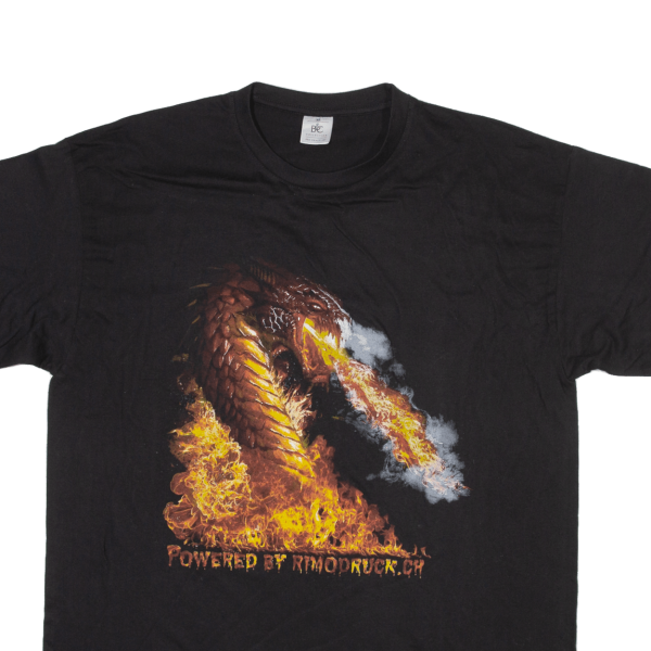 B&C COLLECTION Dragon Mens T-Shirt Black XL For Sale