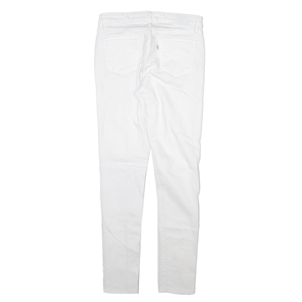 LEVI S 711 Womens Jeans White Slim Skinny W28 L30 Fashion