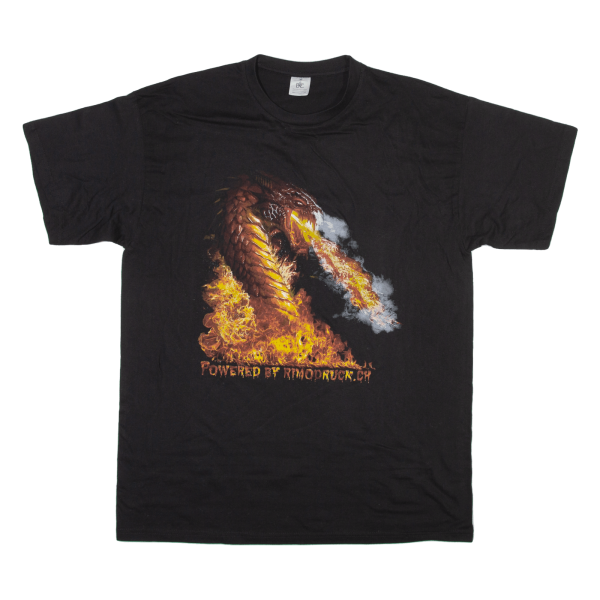 B&C COLLECTION Dragon Mens T-Shirt Black XL For Sale