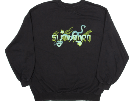 SLOW BURN Mens Sweatshirt Black XL Cheap